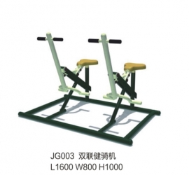 重庆小区健身路径的双人健骑机