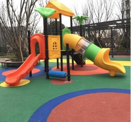 儿童游乐场彩色塑胶地面